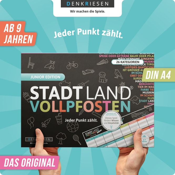 Stadt Land® Vollpfosten - Junior Edition -  Jeder Punkt zählt.
