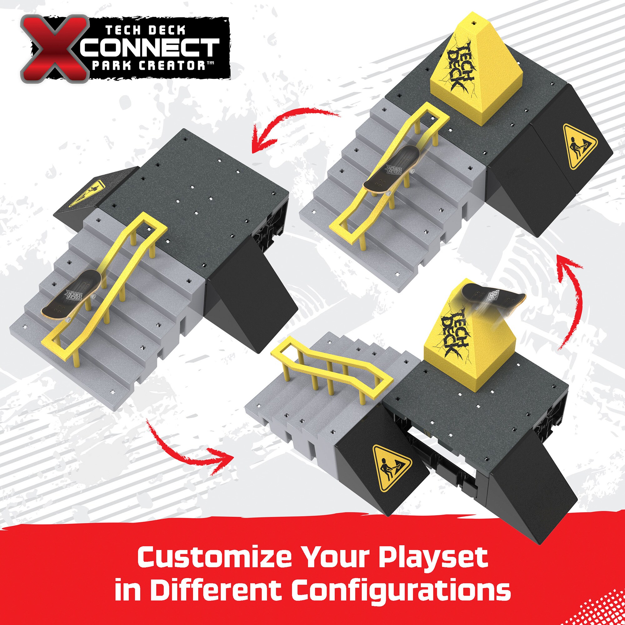 Spin Master Spielfahrzeug Tech Deck X-Connect Starter-Set - Pyramid Shredder Rampenset