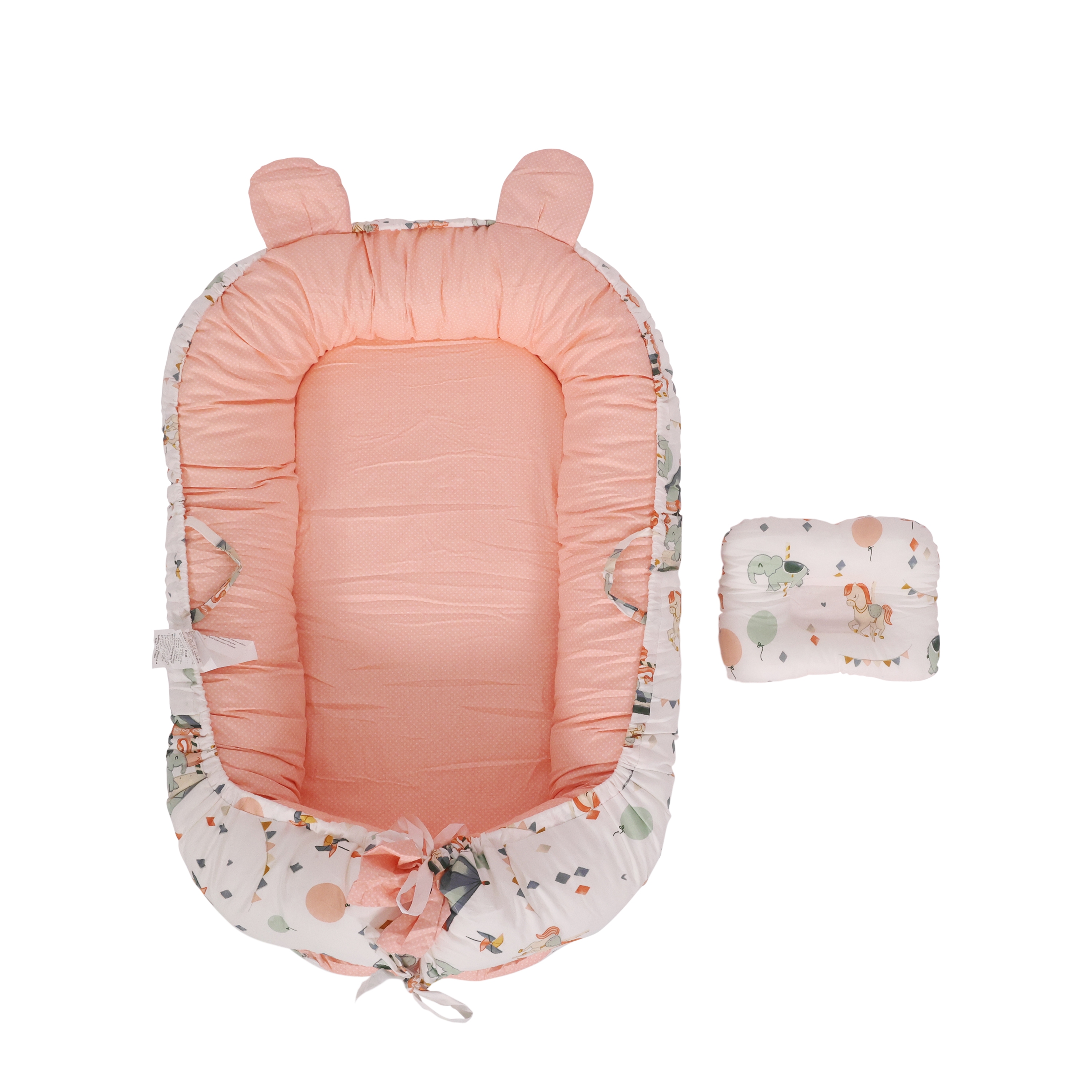 Babynest 90 x 50 x 12 cm rosa