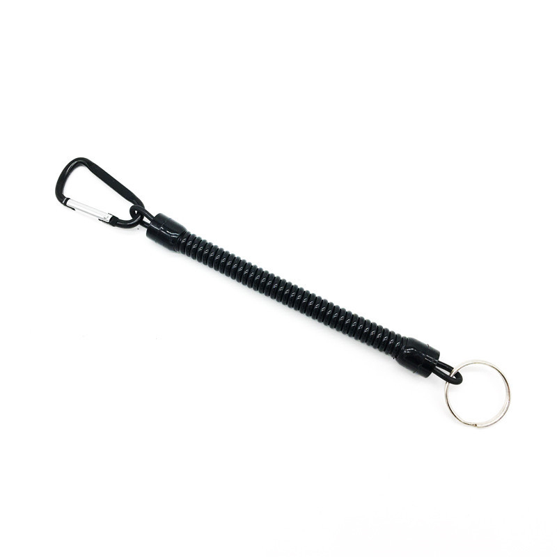 (3er Set) Anti-Lost Karabiner Haken Schlüsselanhänger mit Spiralkabel   Schlüsselring