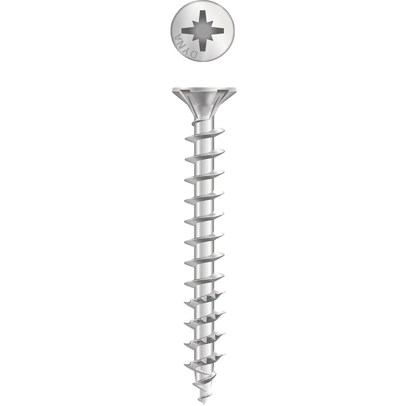 Dynaplus universele schroeven platkop voldraad verzinkt 3,5x16mm PZ2