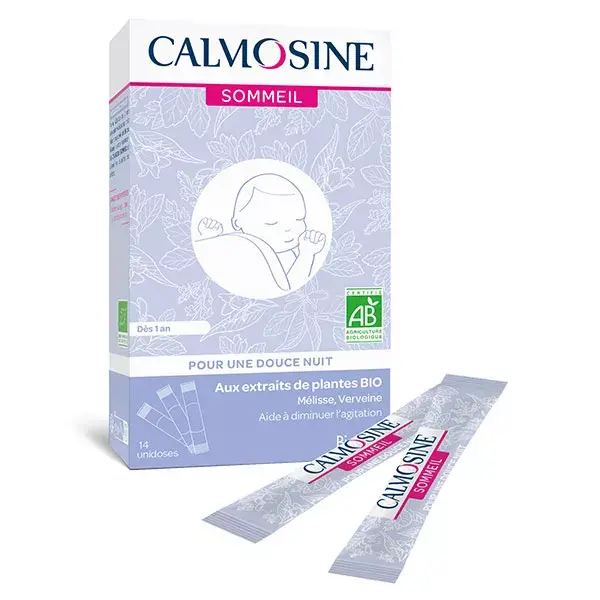 Calmosine Organic - Auxiliar para Dormir e Melhorar a Qualidade do Sono de Bebês - 14 sachês
