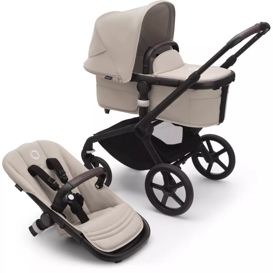 bugaboo Kinderwagen Fox 5 mit Liegewanne und Sitz BlackDesert Taupe