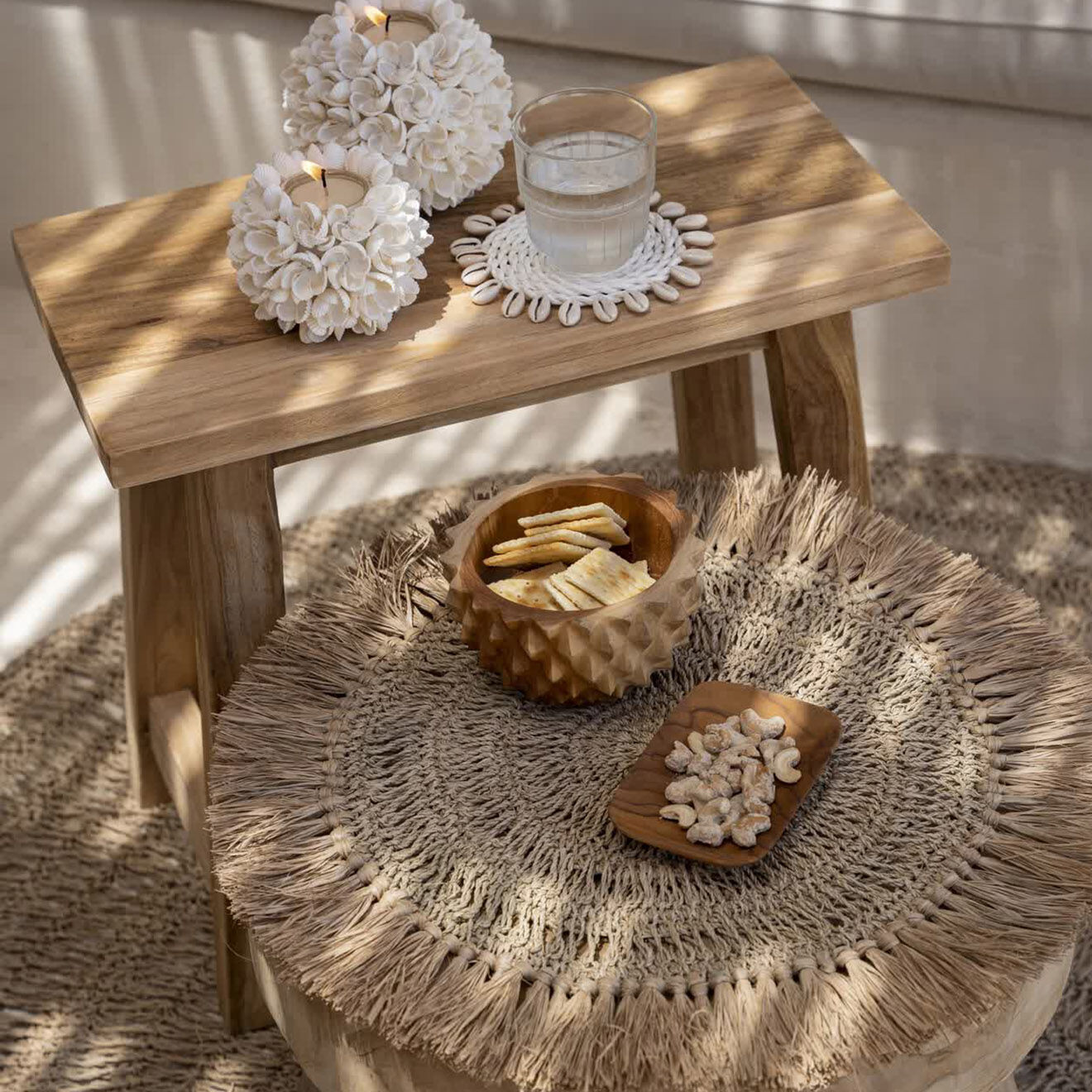Bazar Bizar Bol en teck Durian naturelle - D.15 cm