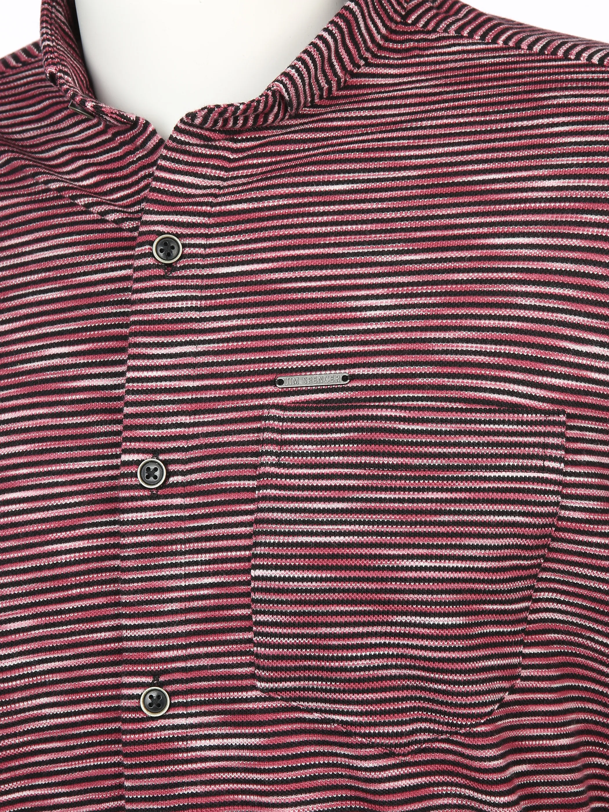 Herren Jerseyhemd mit kleinem Flachkragen