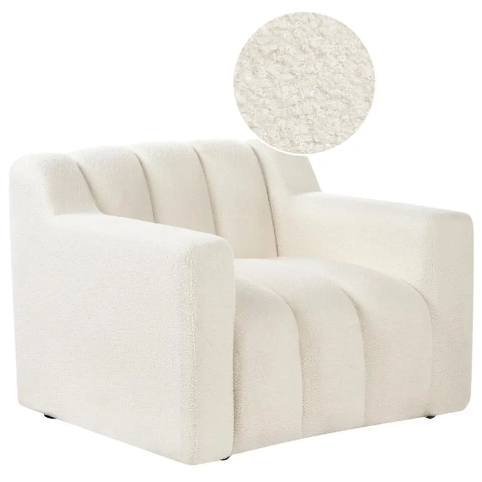 AGERUP - Fauteuil - Gebroken wit - Bouclé