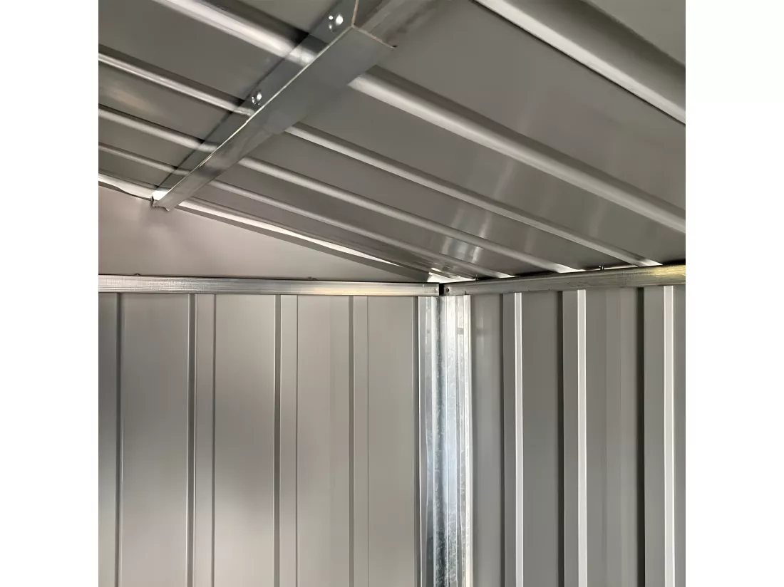Abri de jardin anthracite 191x215x198 acier galvanisé