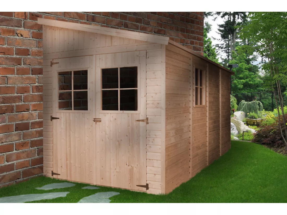 TIMBELA M340 Abri de Jardin en Bois (sans paroi latérale)- 8 m2