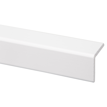Hoeklat grenen wit gelakt 34x34mm 270cm