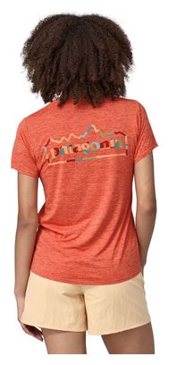 T-Shirt Technique Femme Patagonia Cap Cool Daily Graphic Orange
