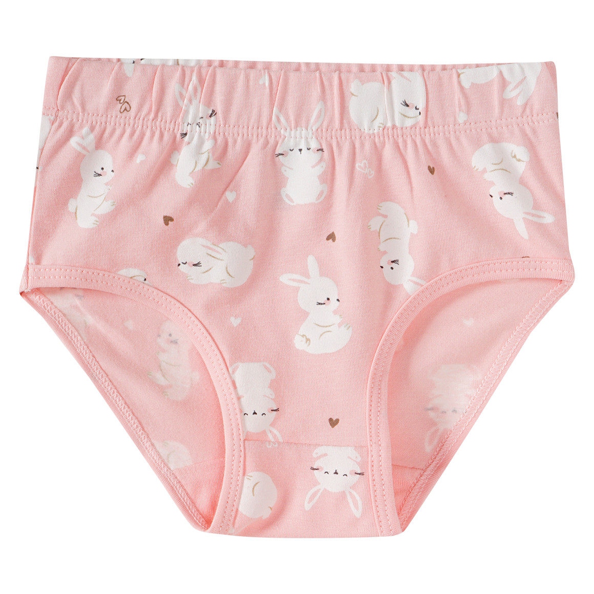 Topomini 3 Baby Slips mit Hasen-Allover rosa / cremeweiss