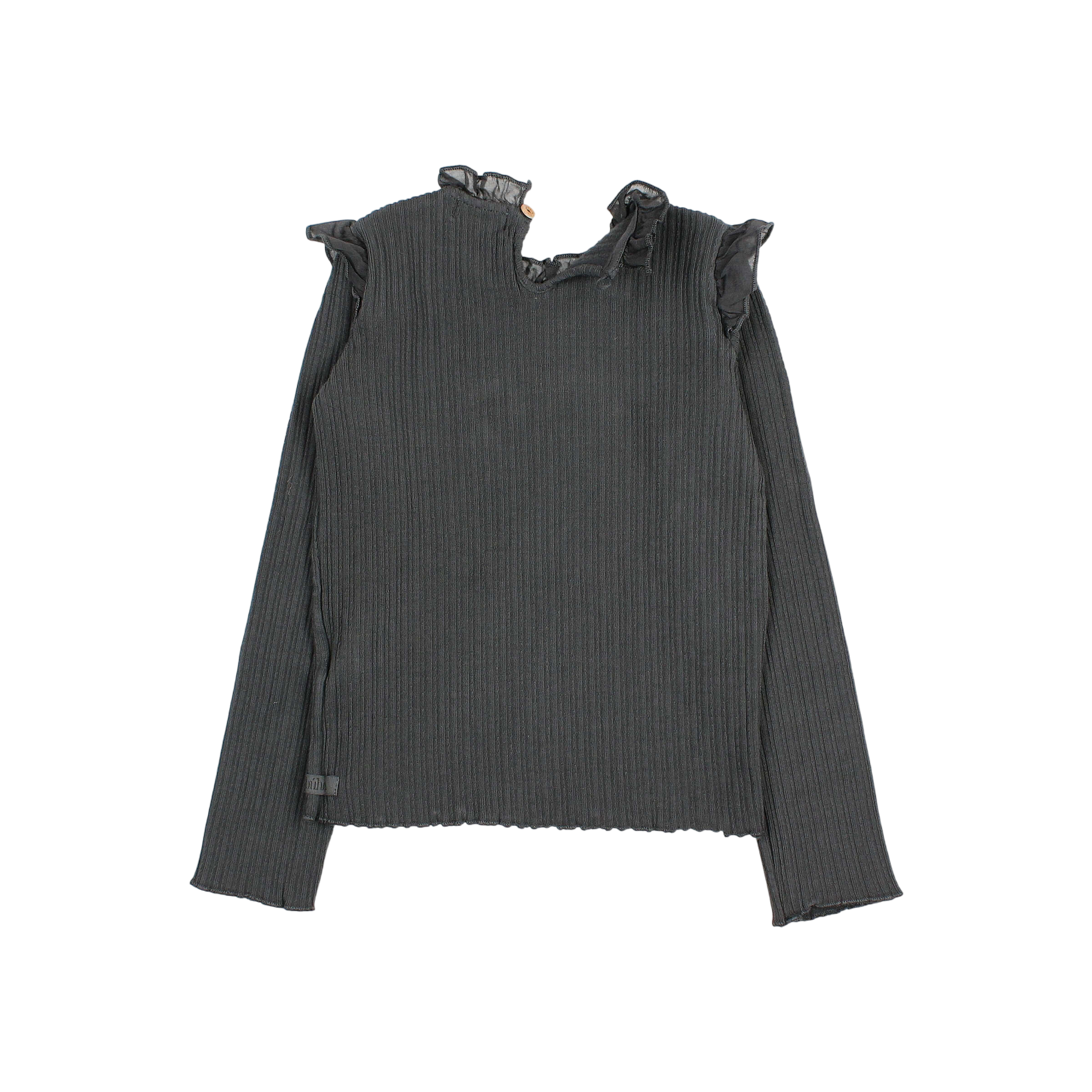 Langarmshirt Warm Rib Antracite