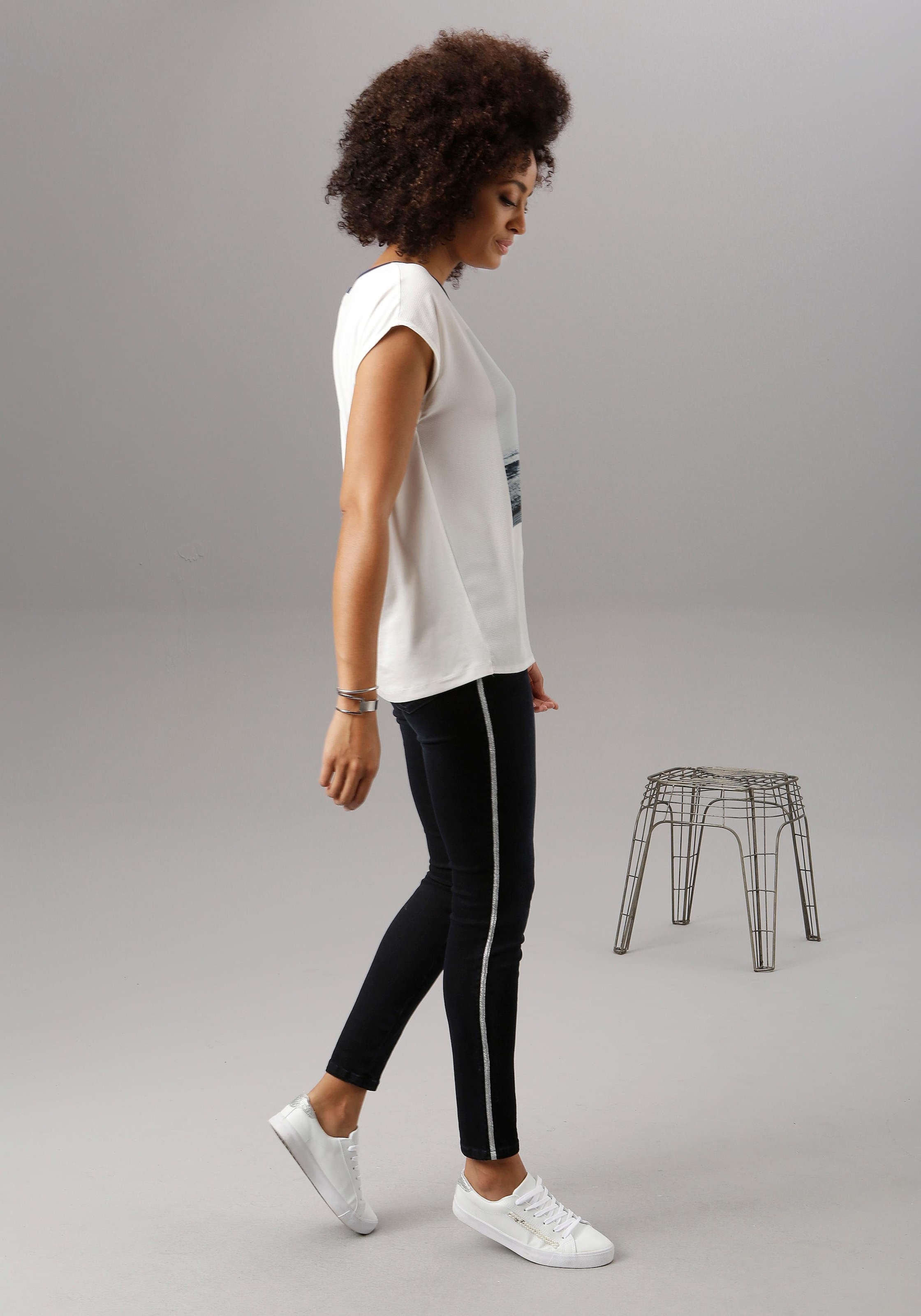 Aniston SELECTED Blusenshirt , im Materialmix