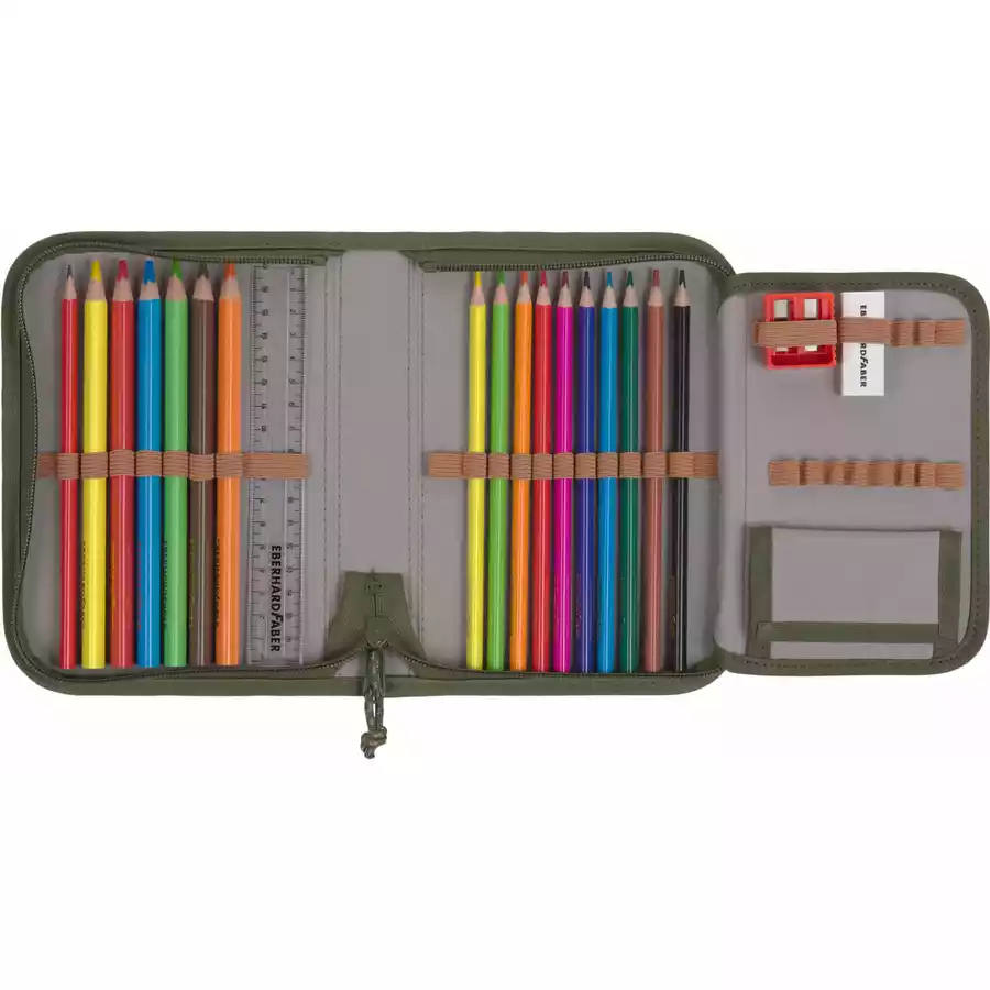 LÄSSIG Schulranzen-Set 7-tlg. Boxy Unique olive