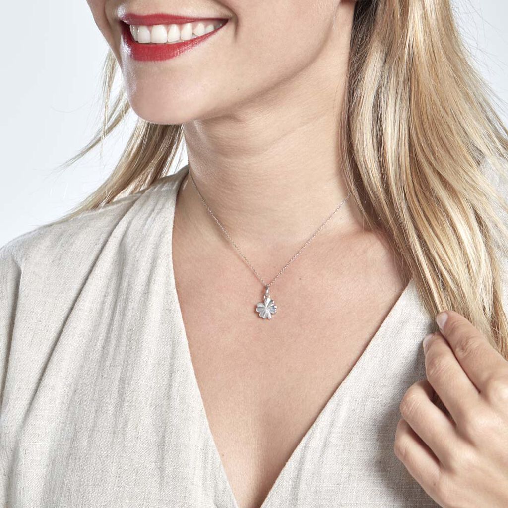 Pendentif Meylin Argent Blanc