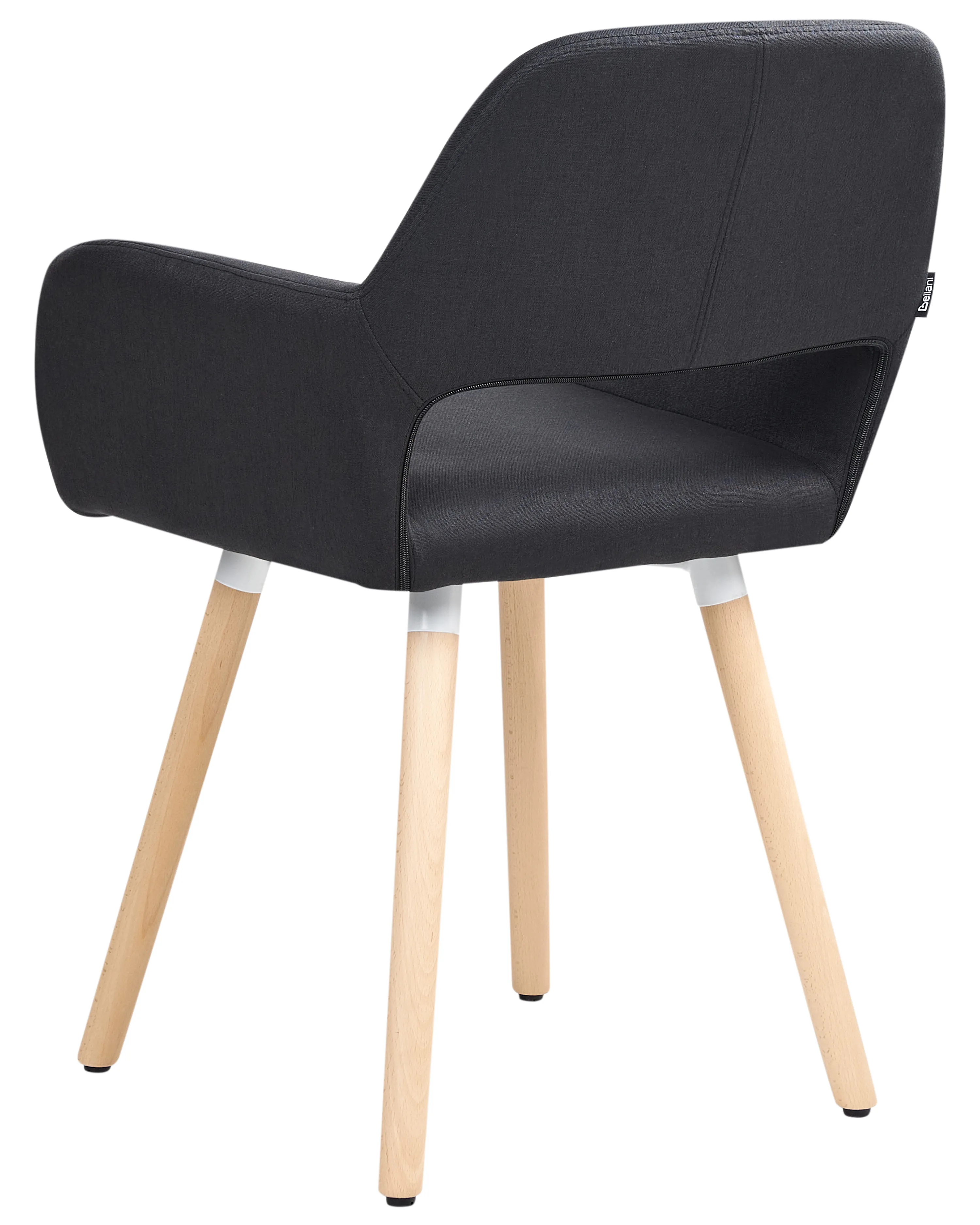 Set van 2 eetkamerstoelen CHICAGO Stof Zwart