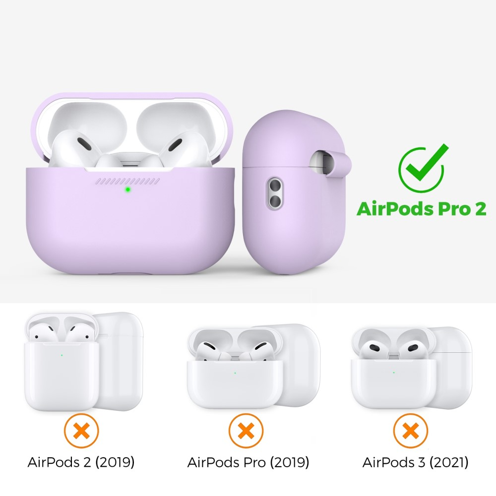 AirPods Pro 2 / AirPods Pro Silikon Schutzhülle Abdeckung mit Handschlaufe - Lila