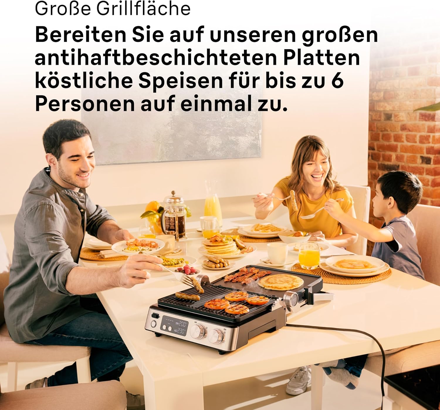 Braun MultiGrill 7 CG7040, 3-in-1 Kontaktgrill, BBQ & Ofen, große Grillfläche (12 Burger), 2000W, 230°, spülmaschinengeeignet (Plancha & Grill), Fettauffangschale, Elektrogrill Indoor
