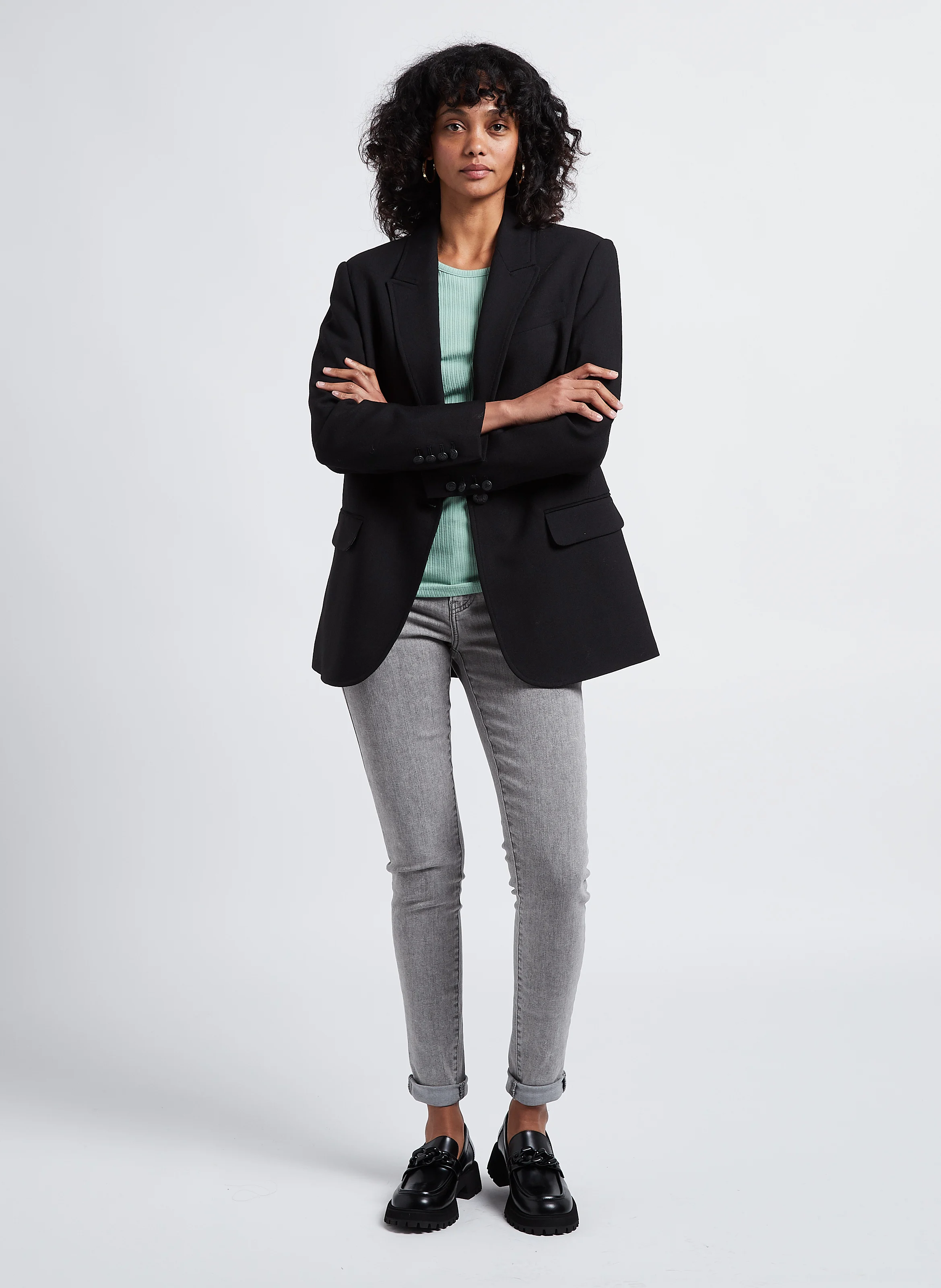 721 HIGH RISE SKINNY - Jean skinny en coton mélangé| Gris
