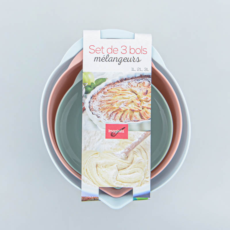 Lot de 3 bols mélangeurs