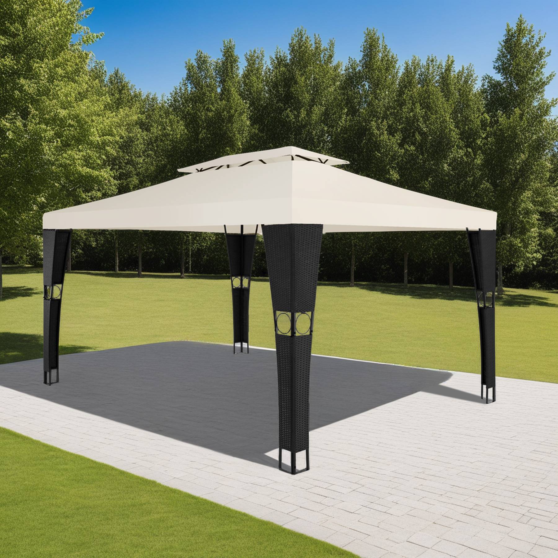 Rattan Gartenpavillon Mona