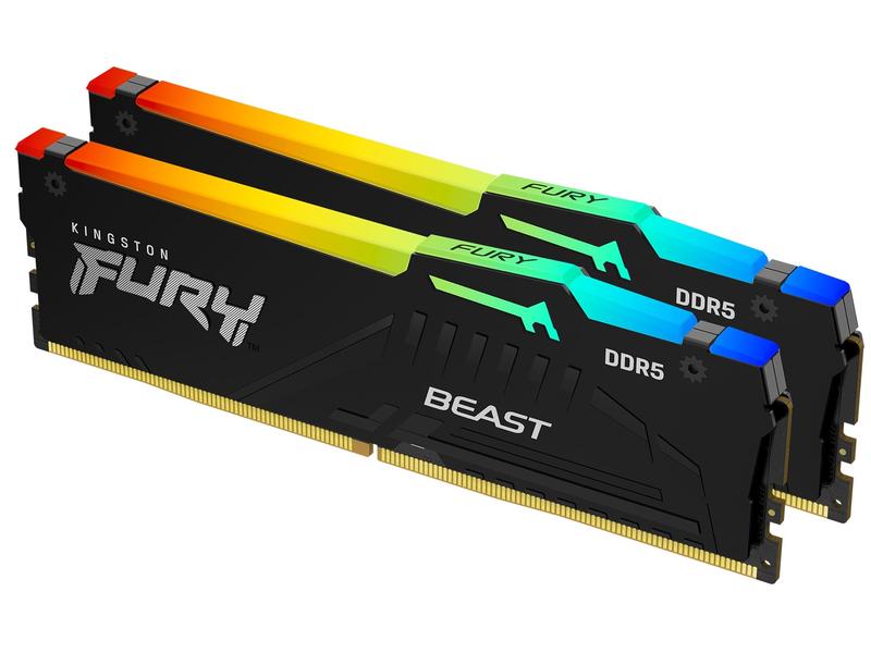 Kingston DDR5-RAM FURY Beast RGB 5600 MHz 2x 16 GB High-Performance Arbeitsspeicher mit RGB-Beleuchtung
