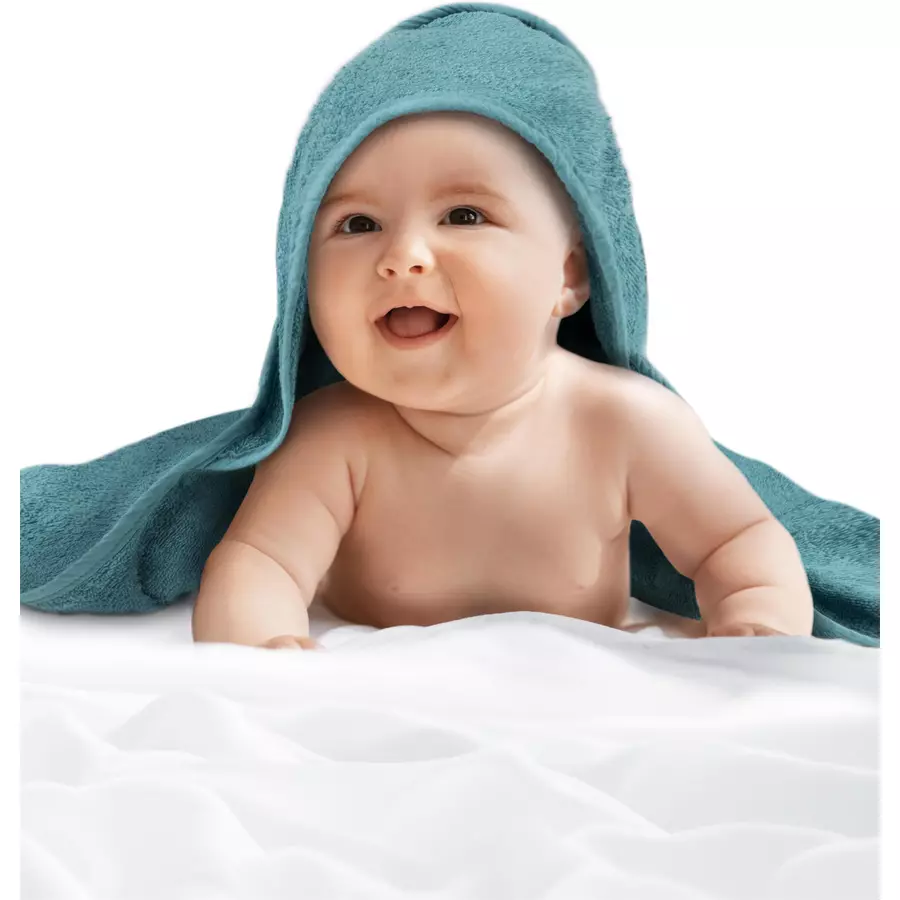 normani Baby Kapuzenhandtuch Luanda Petrol