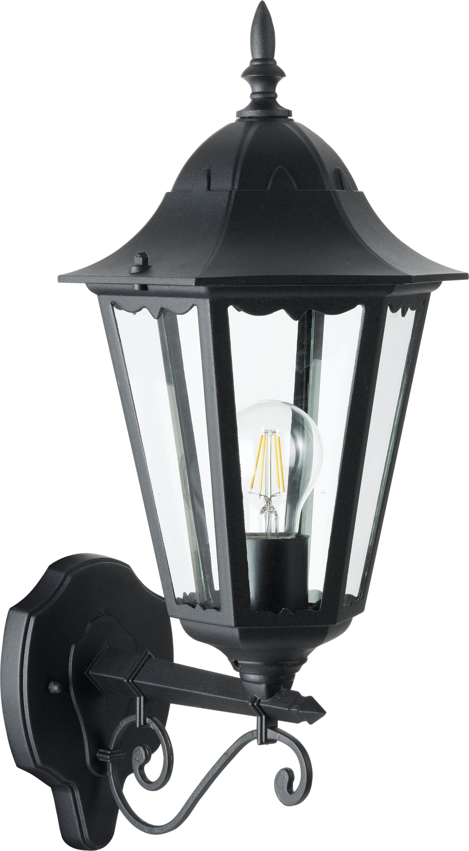 Intratuin wandlamp Ursa opwaarts zwart 28 x 20 x 51 cm