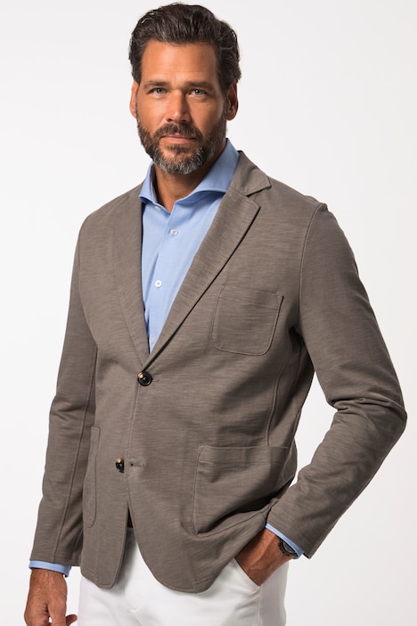 Sweat-Sakko, Flamm-Sweat, Revers, aufgesetzte Taschen