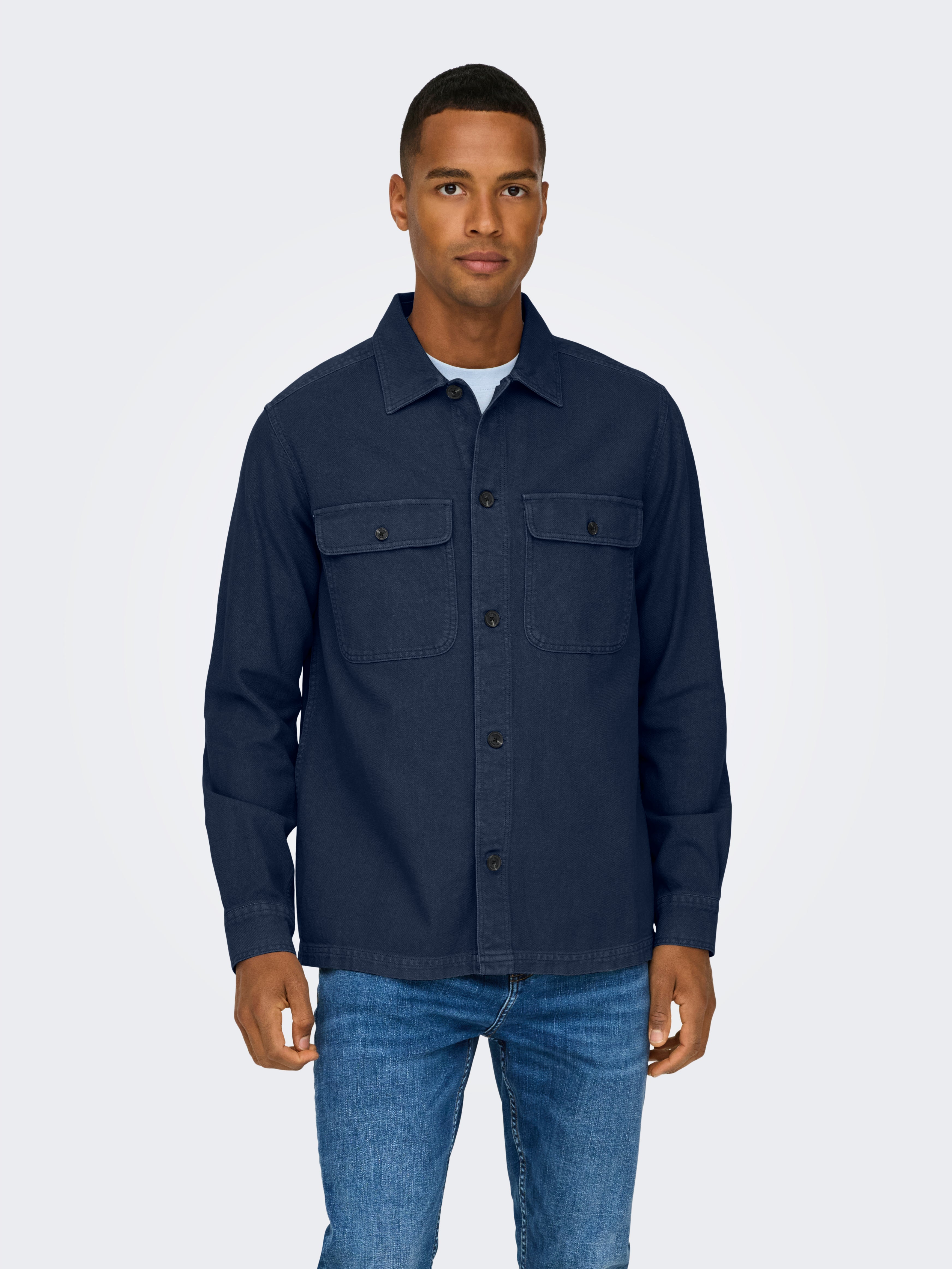 ONSOLIVER Overshirt Dress Blues