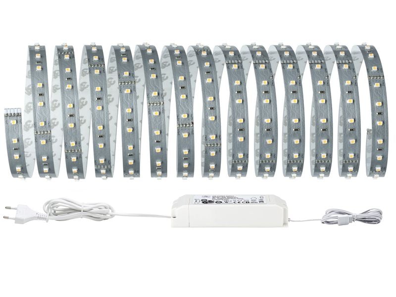 Paulmann LED-Stripe MaxLED 500 6500 K, 5 m Basisset Unbeschichteter LED-Streifen, kürzbar