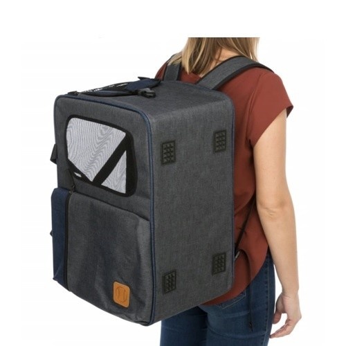 Bolsa de transporte para cães Trixie Tara cinza e azul