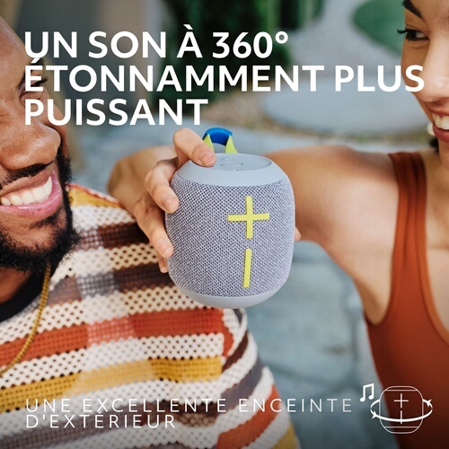 Enceinte sans fil Ultimate Ears WONDERBOOM 4, enceinte Bluetooth portable et etanche avec de puissantes basses et un son a 360 degres - Noir