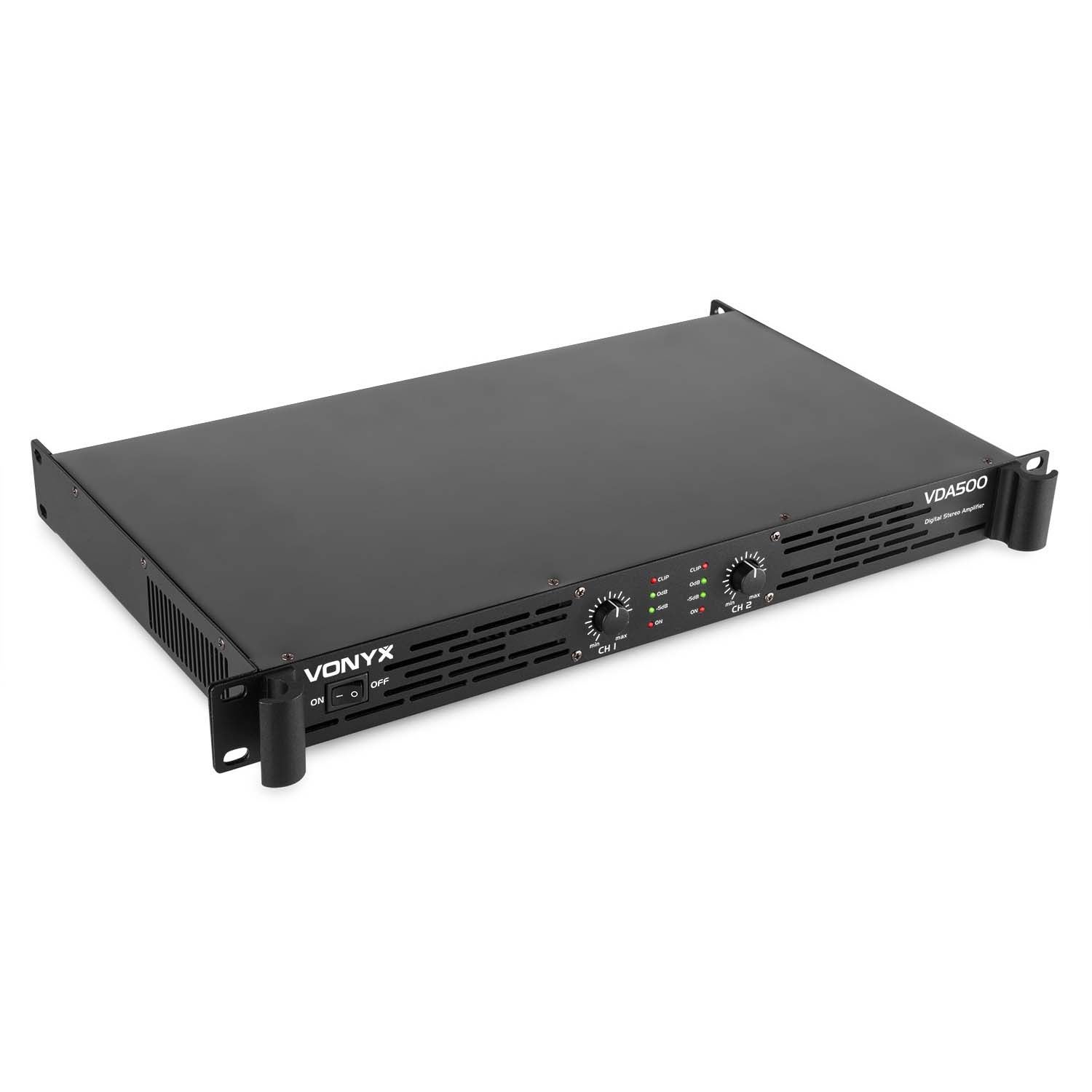 Vonyx VDA500 19-inch stereo PA-versterker 500 Watt 4/8 Ohm