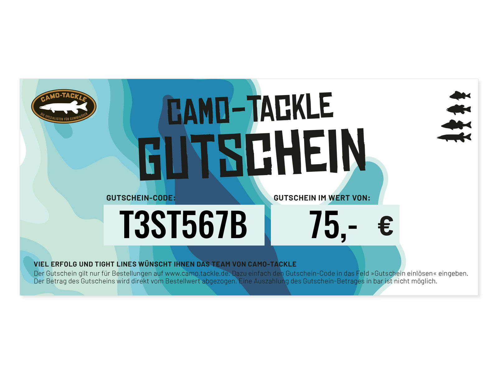 CAMO-Tackle Geschenkgutschein 75 EUR