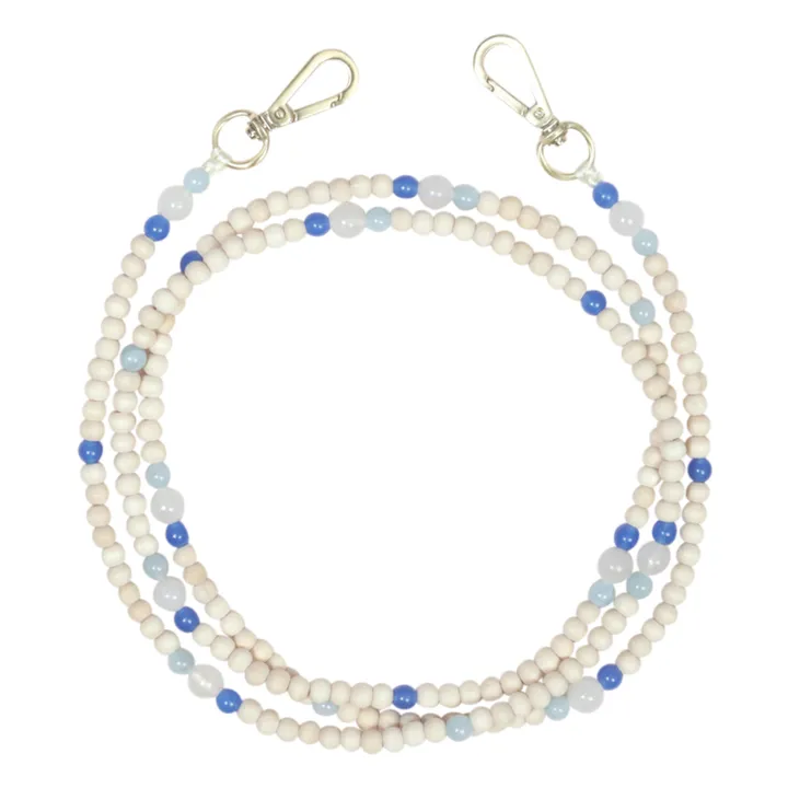 Louvini Cordon perle de bois Arielle | Bleu