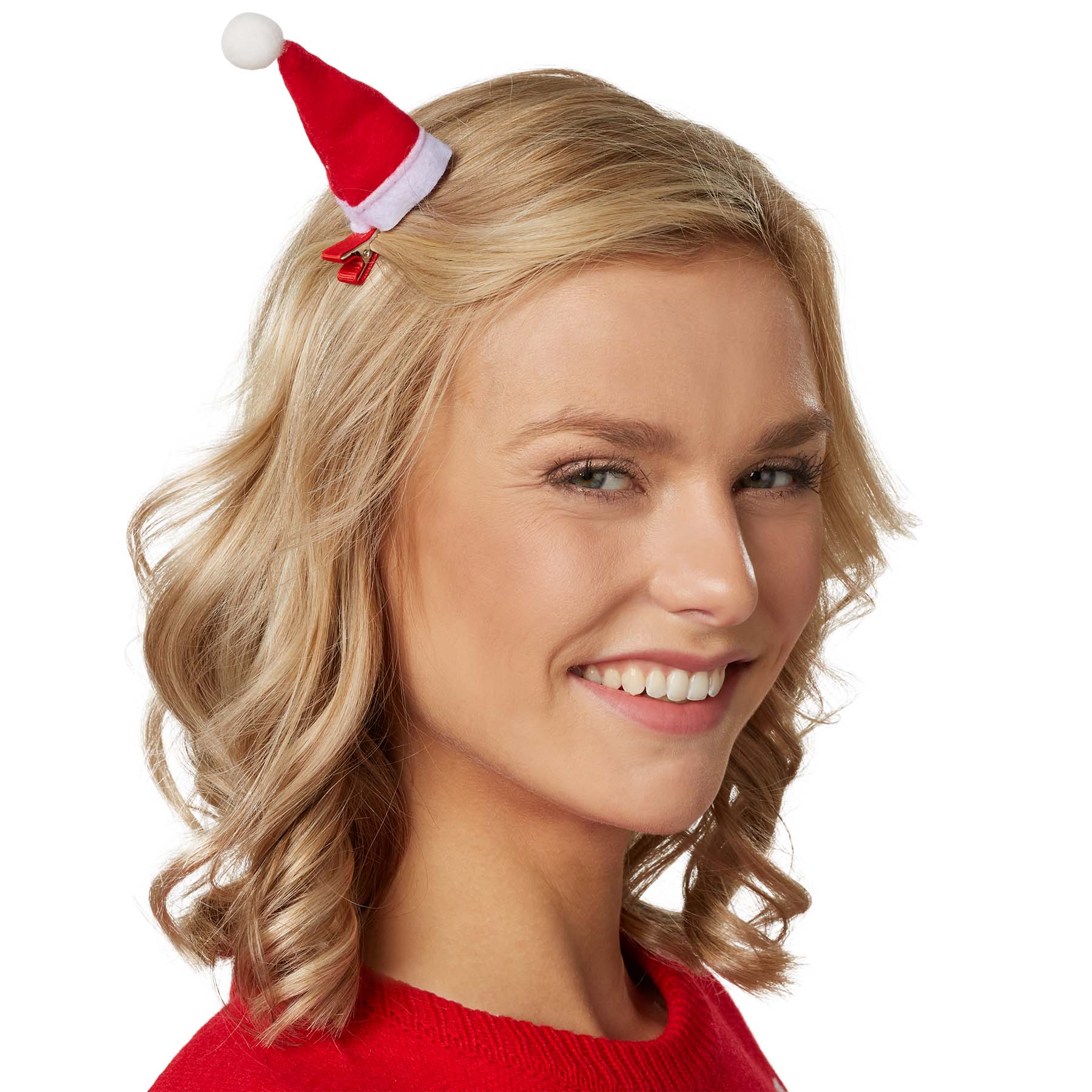 tectake® 2er Set Haarklammern Weihnachtsmützen
