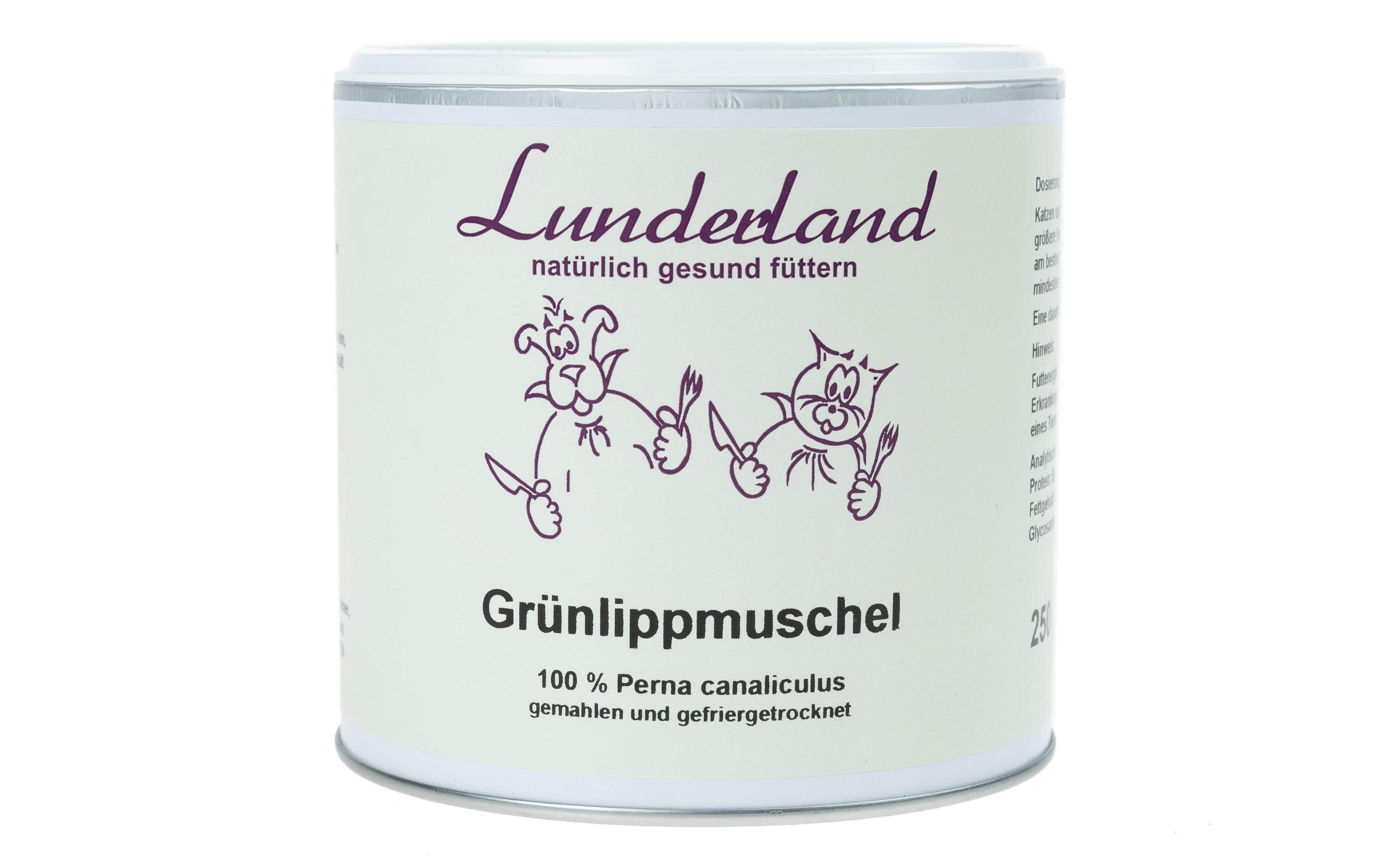 Hunde-Nahrungsergänzung Grünlippmuschel, 250 gErgänzungsfuttermittel für Hunde und Katzen