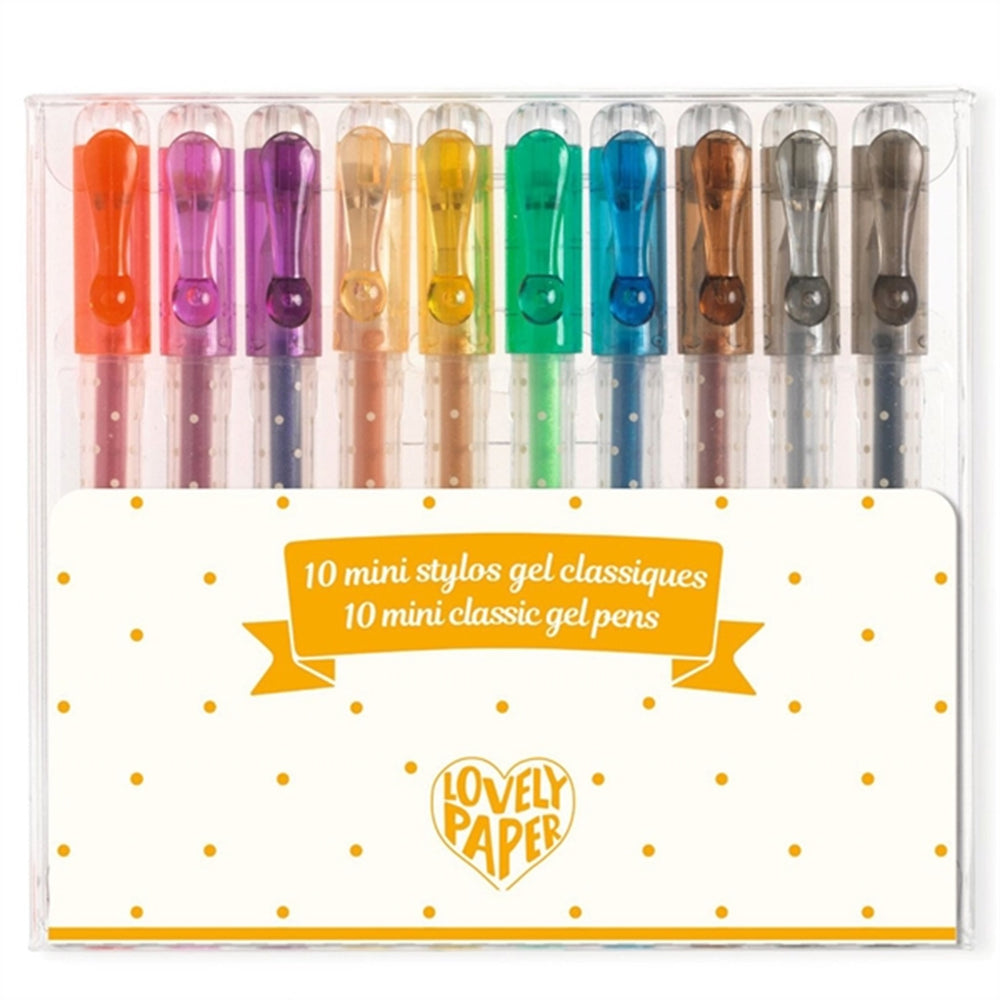 Køb Djeco Lovely Paper 10 Mini Gel Penne Klassisk