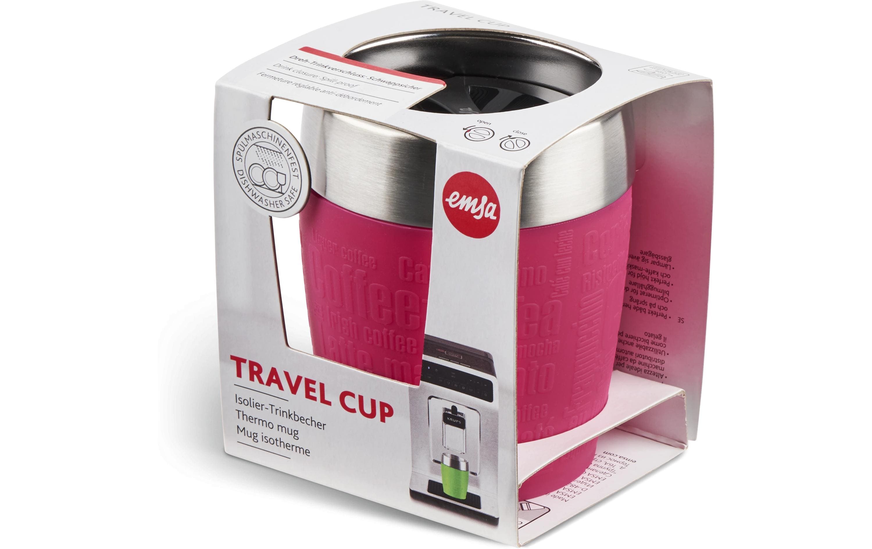 Thermobecher Travel Cup 200 ml, HimbeerIdeal für Padmaschinen und Vollautomaten