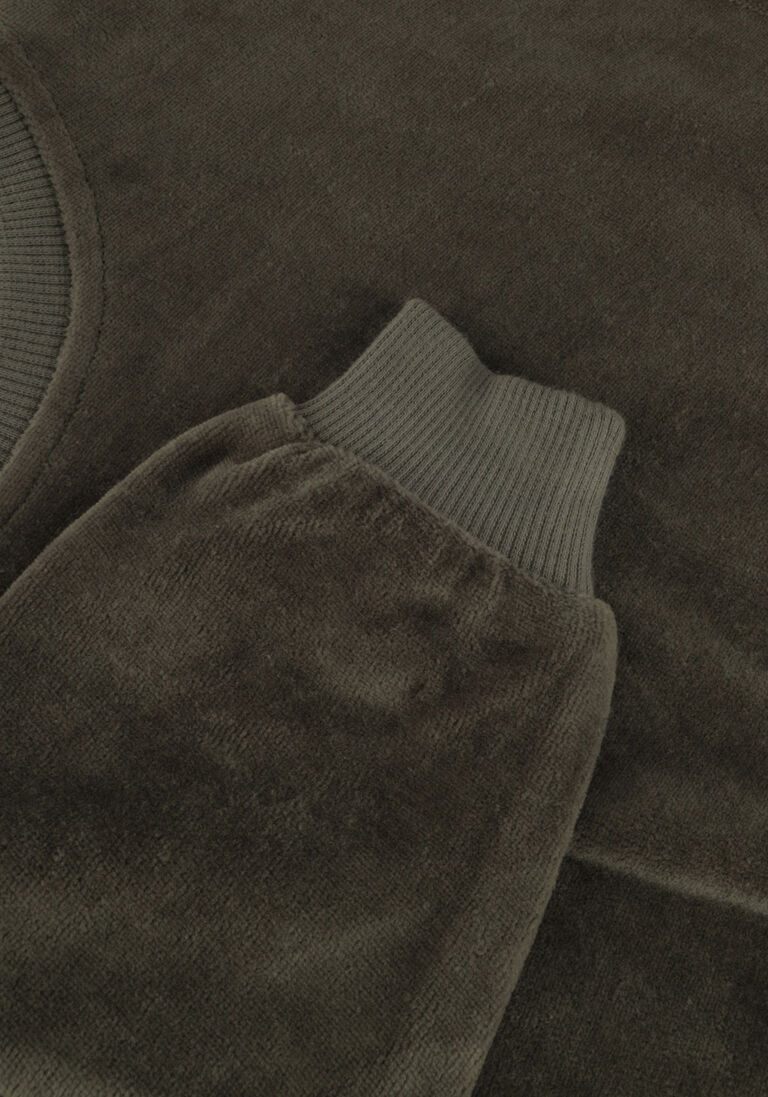 QUINCY MAE groene quincy mae trui velour relaxed sweatshirt
