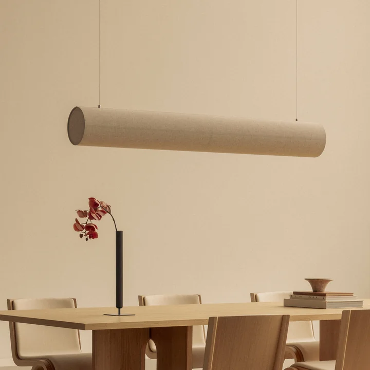 Audo - Hashira Linear LED Pendelleuchte, L 140 cm, raw