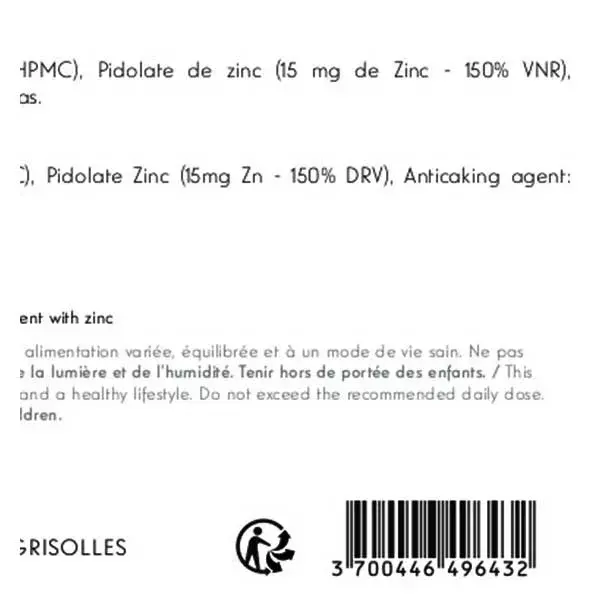 Belle & Bio Zinco 120 cápsulas