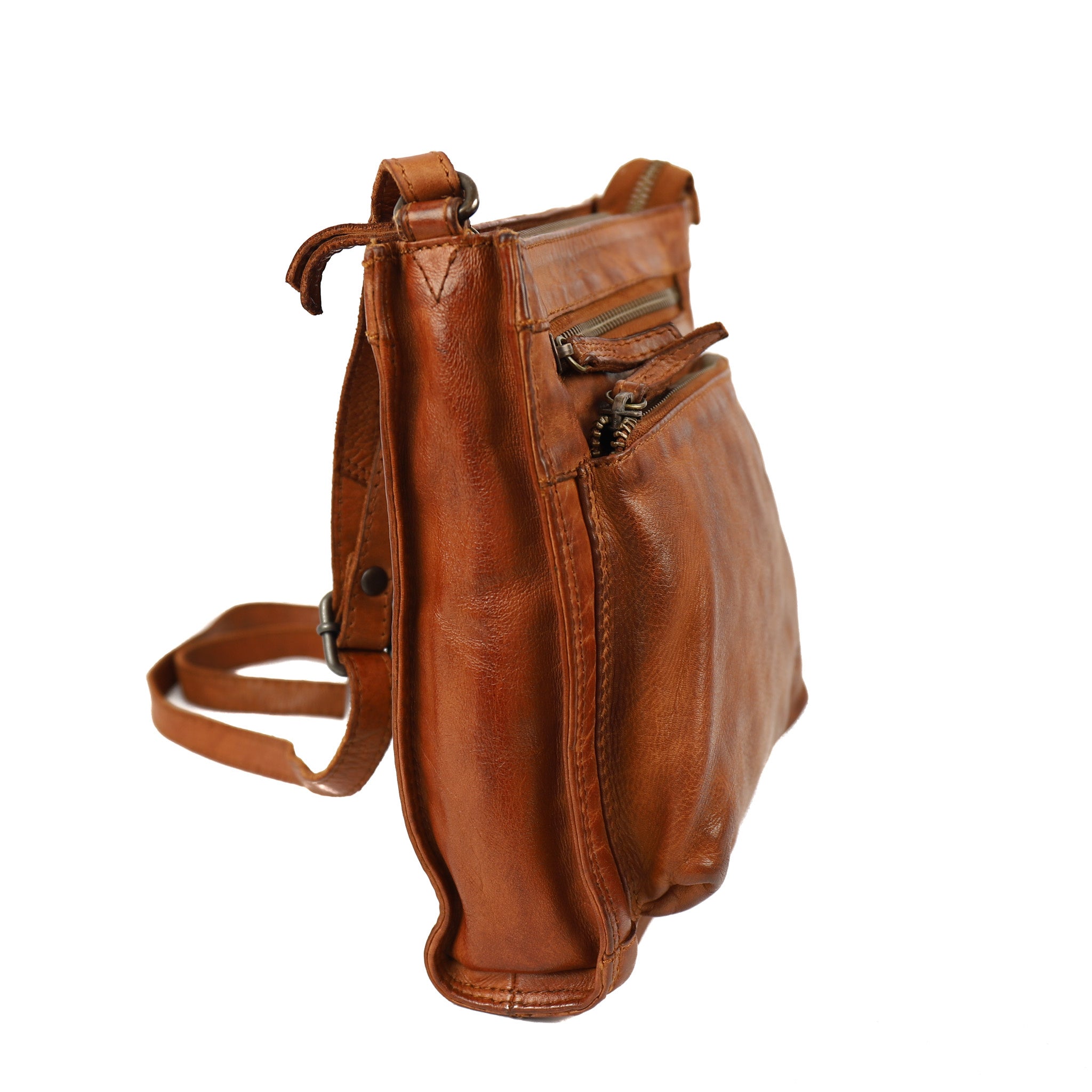 Schoudertasje 'Davita' cognac Cognac