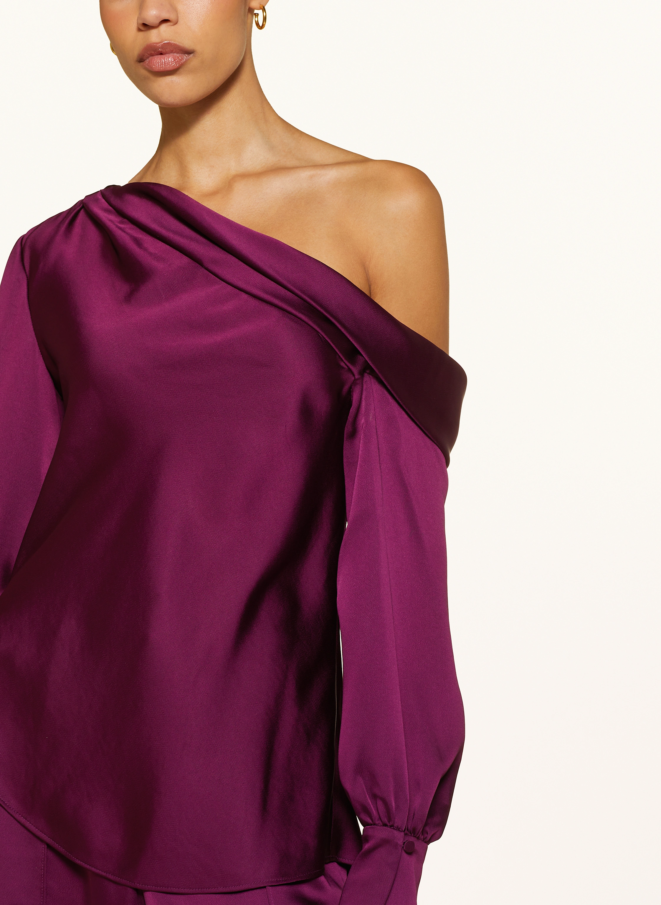 SIMKHAI One-Shoulder-Shirt ALICE aus Satin