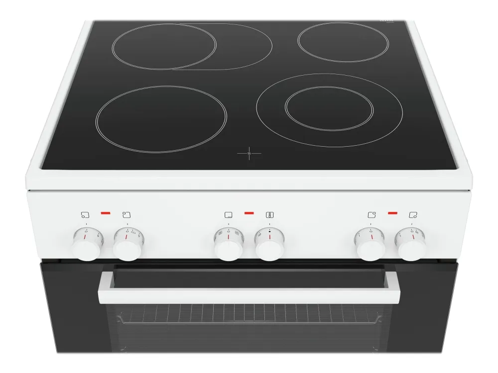 Bosch Serie | 2 HKA090220 - Komfur - fritstående - bredde: 60 cm - dybde: 60 cm - højde: 85 cm - Klasse A - hvid