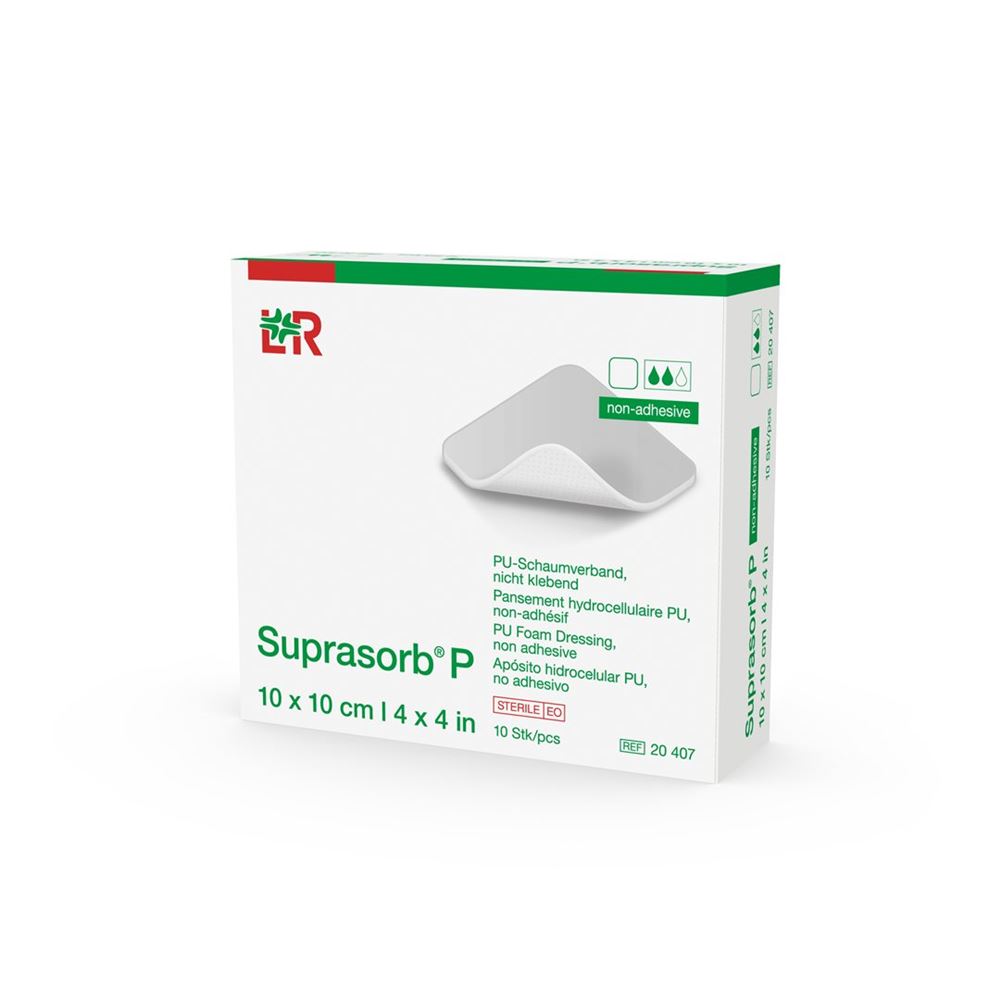 SUPRASORB Schaumverband 10x10cm n klebebend 10 Stk