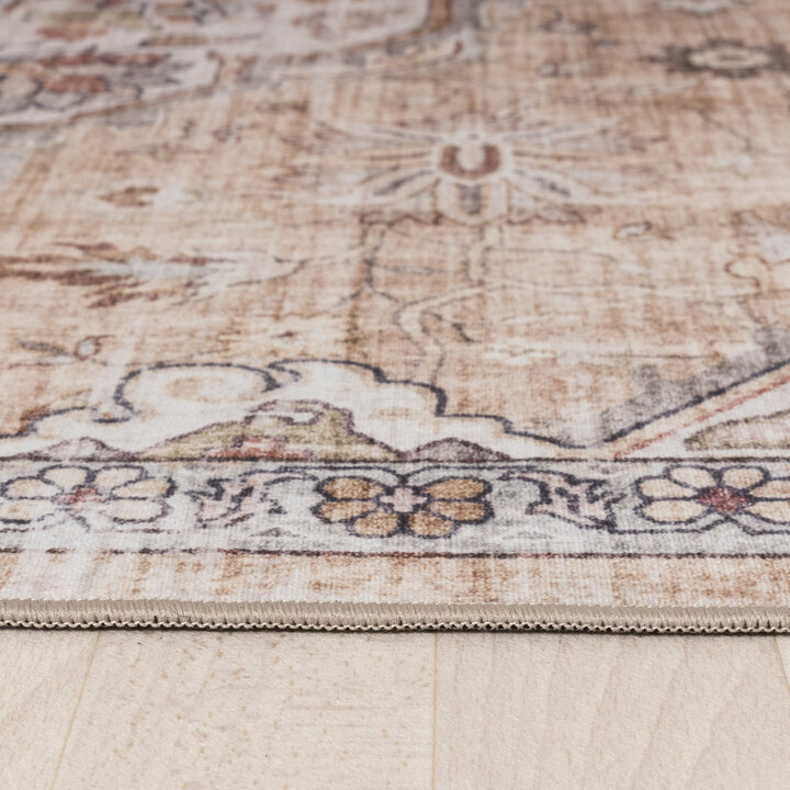 Oosters vloerkleed - Leyla Medaillon Taupe