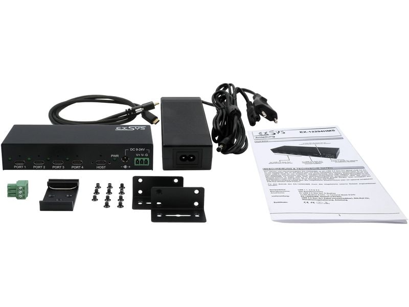 Exsys USB-Hub EX-12294HMS 4 Port USB 3.2 Gen 2 x 1 Metall HUB mit 4x USB-C Anschlüssen