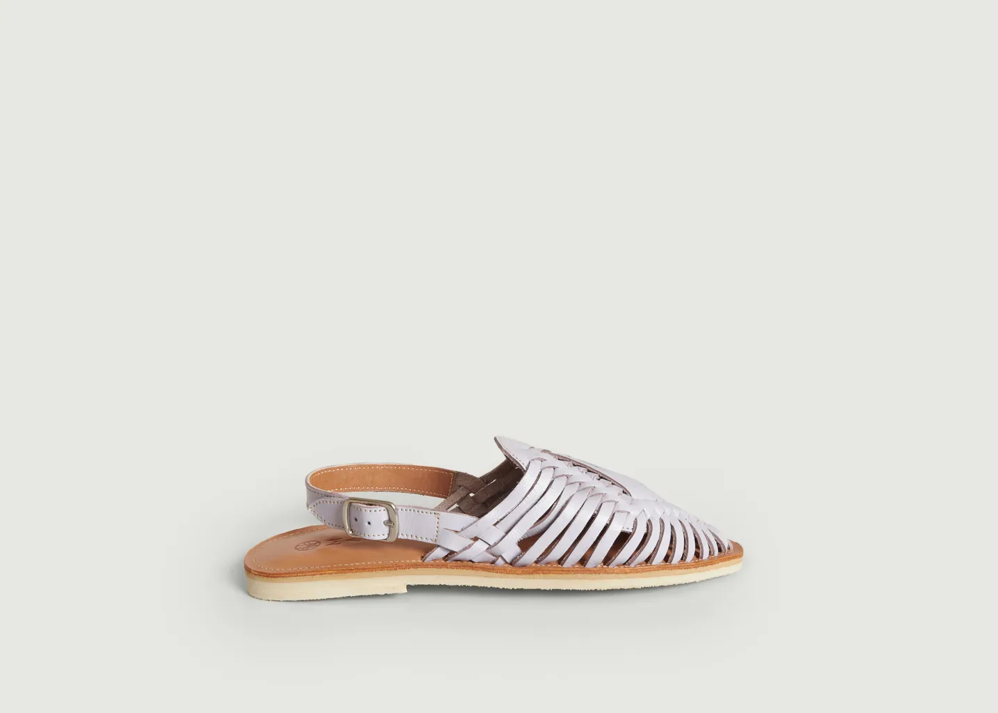 Sandales Luisa en cuir de vachette Mapache